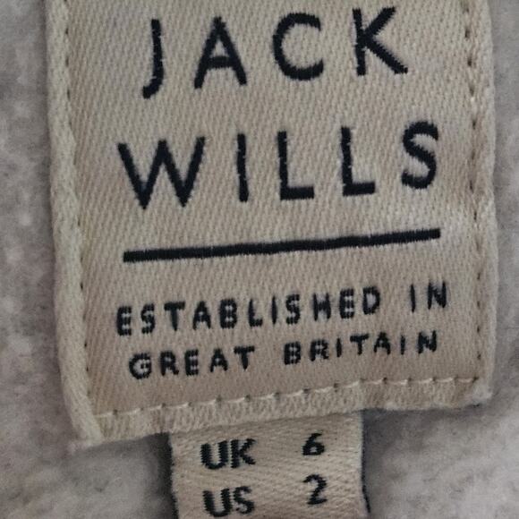 Jack Wills Cotton Blend Grey Crew Sweatshirt Size 2 Small - Picture 3 of 4